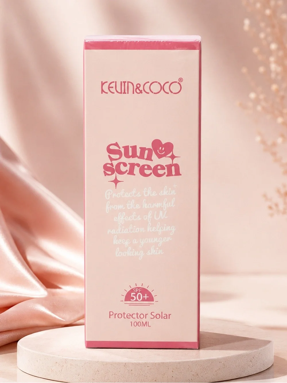 5PCS Skincare Set Kevin & Coco Face Wash Sunscreen Vitamin C Serum Eye Cream New